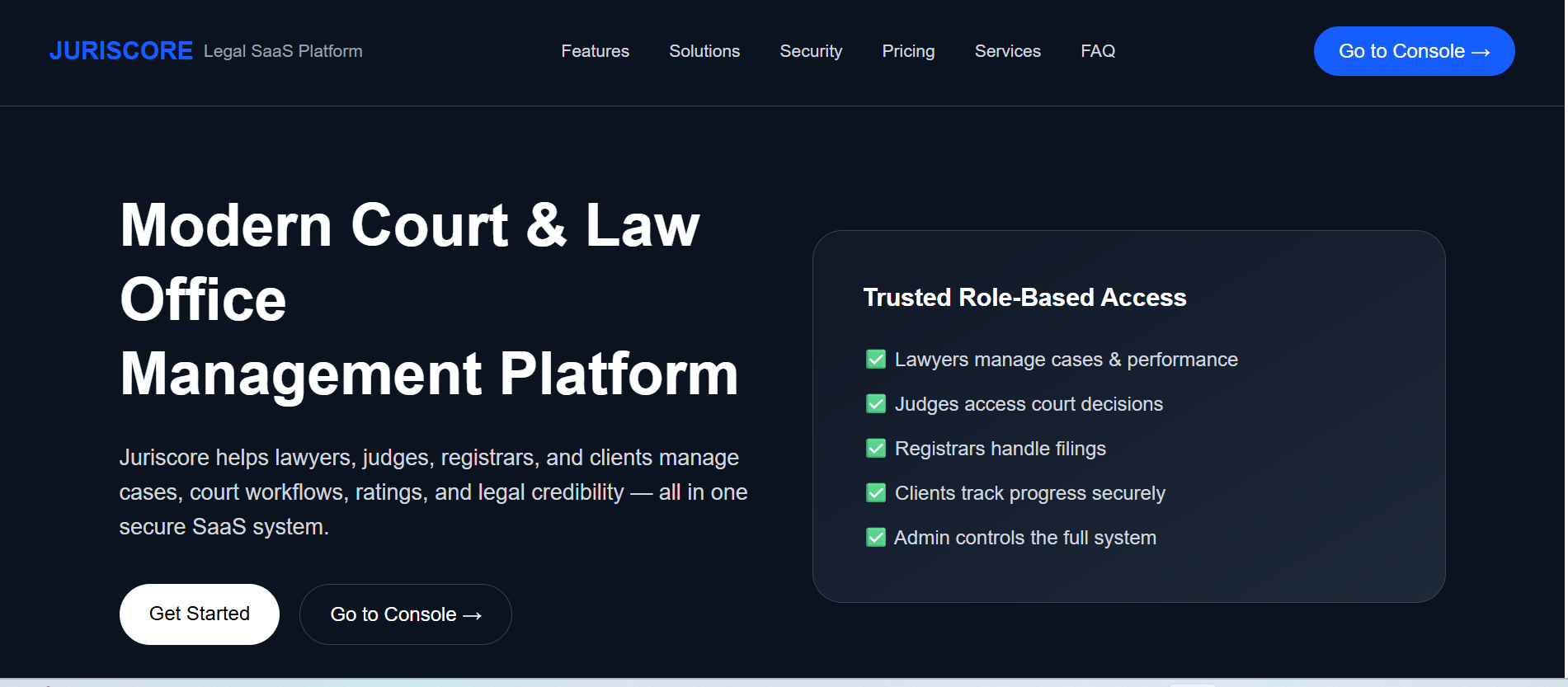 Juris homepage preview